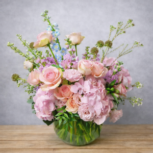 Products Blush Garden Bowl(Whimsical Modern Design – Florist’s Choice)
