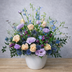 Moody Blue Flower Pot