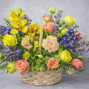 Whimsical Basket in Pastel Shades(Florist’s Choice – Large)