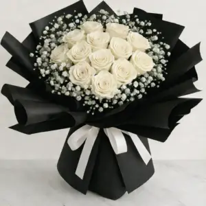 black white